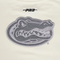 Women's Pro Standard Cream Florida Gators French Terry Boxy Cropped Pullover Crewneck