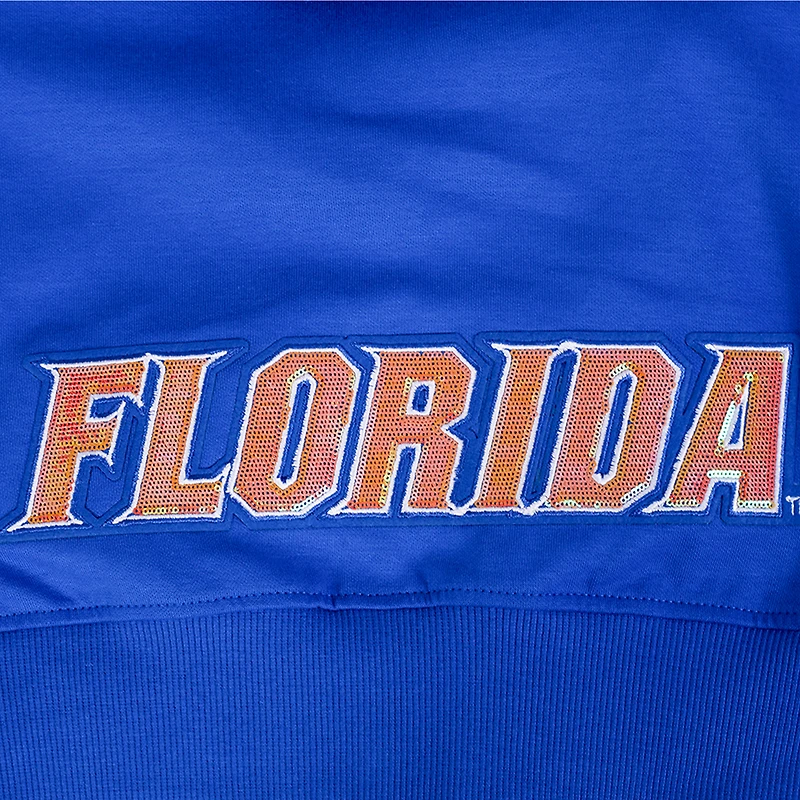 Women's Pro Standard Royal Florida Gators Game Day Sequin Full-Zip Hooded Jacket