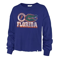 T-shirt à manches longues et taille haute '47 Royal Florida Gators Bottom Line Parkway pour femmes
