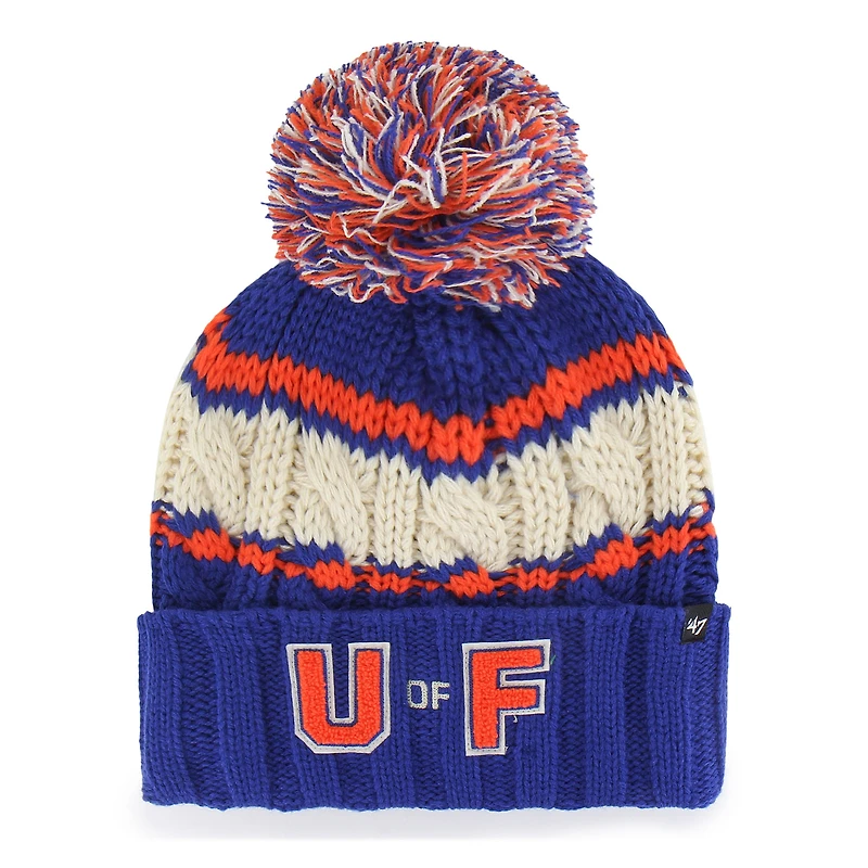 Bonnet en tricot à revers Emma '47 Royal Florida Gators pour femme avec pompon