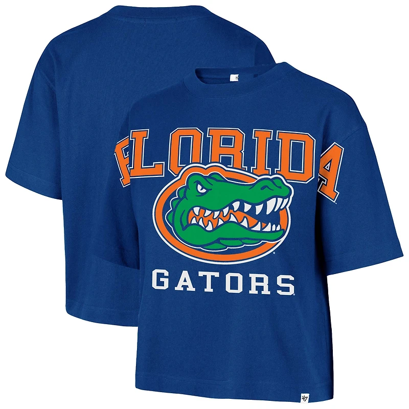 Women's '47 Royal Florida Gators Outreach City Relaxed Cropped T-Shirt