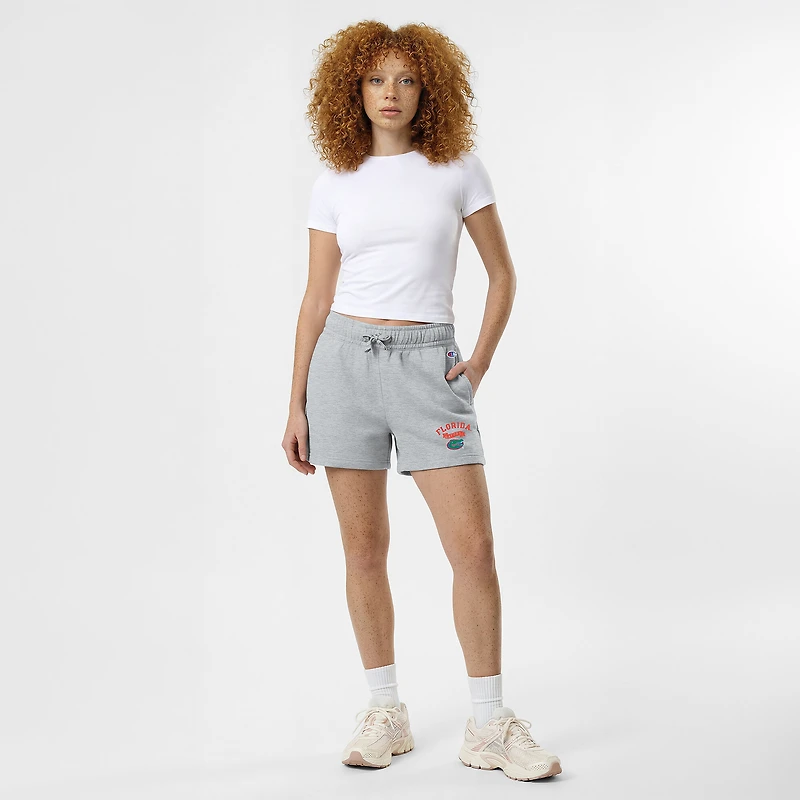 Short Champion noir Florida Gators Powerblend à taille élastique pour femme