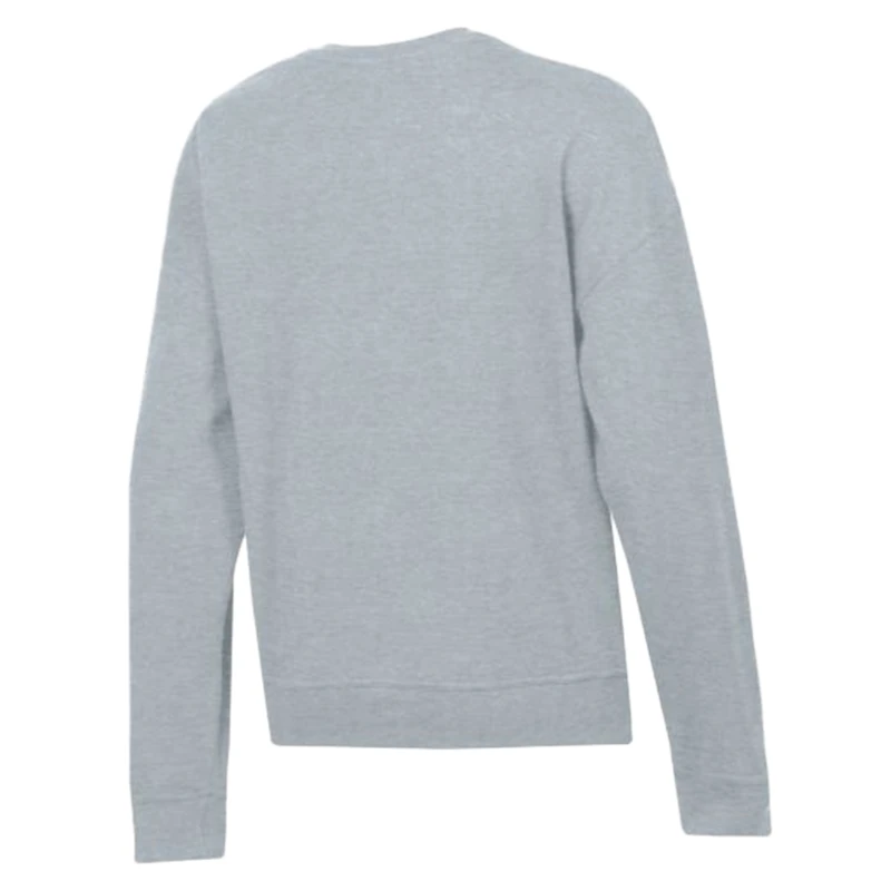 Women's Champion Heather Gray Florida Gators Academic Crest Powerblend Crewneck Sweatshirt