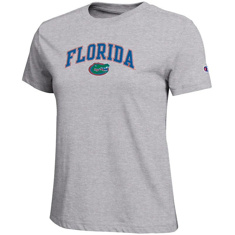 Women's Champion  Heather Gray Florida Gators Arched Over Logo T-Shirt