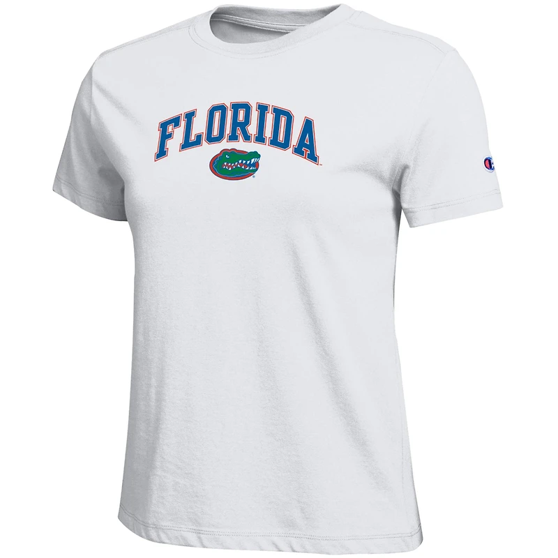 T-shirt blanc avec logo arqué des Florida Gators, championne féminine