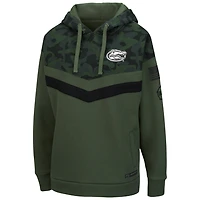 Women's Colosseum Olive/Camo Florida Gators OHT Military Appreciation Extraction Chevron Pullover Hoodie