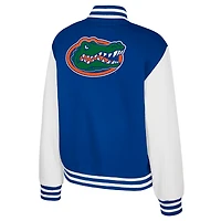 Veste polaire à boutons-pression Colosseum Royal Florida Gators pour femme