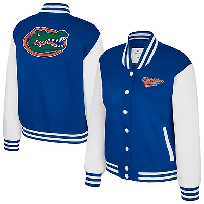 Veste polaire à boutons-pression Colosseum Royal Florida Gators pour femme