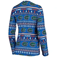 Ensemble de nuit Concepts Sport Royal Florida Gators Holiday pour femme, haut à manches longues et pantalon