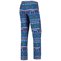 Women's Concepts Sport Royal Florida Gators Holiday Long Sleeve Top & Pants Sleep Set