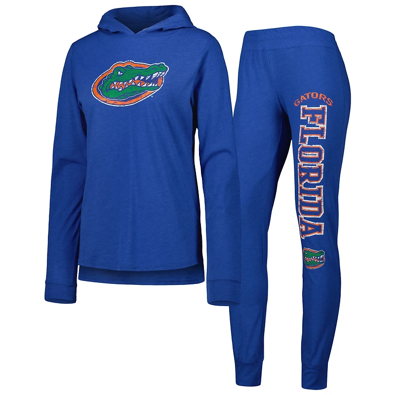 Women's Concepts Sport Royal Florida Gators Long Sleeve Hoodie T-Shirt & Pants Sleep Set
