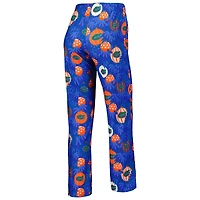 Women's Concepts Sport Royal Florida Gators Tinsel Ugly Sweater Long Sleeve T-Shirt & Pants Sleep Set