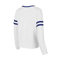 Women's Concepts Sport  White Florida Gators Borough French Terry Arch Over Long Sleeve Top