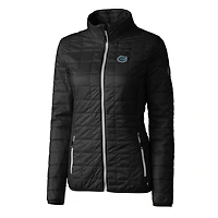 Women's Cutter & Buck Black Florida Gators Rainier Eco Insulated Puffer Full-Zip Jacket