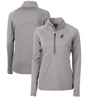 Pull-over à demi-zip Cutter & Buck Gray Florida Gators pour femme, en maille écologique extensible recyclée.