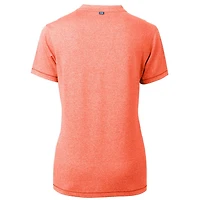 Women's Cutter & Buck Heather Orange Florida Gators Forge Blade V-Neck Top