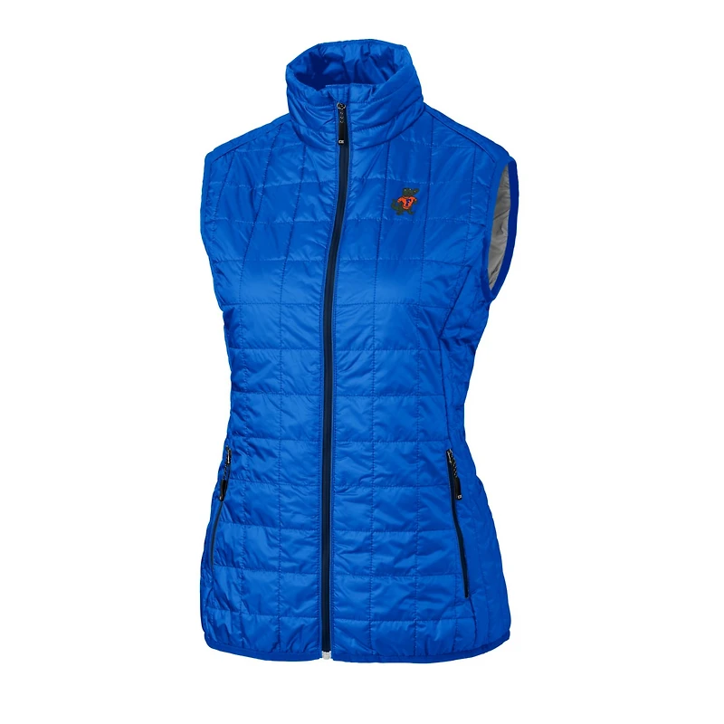 Women's Cutter & Buck Royal Florida Gators Vault Rainier PrimaLoft Eco Full-Zip Puffer Vest
