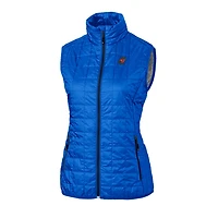 Women's Cutter & Buck Royal Florida Gators Vault Rainier PrimaLoft Eco Full-Zip Puffer Vest