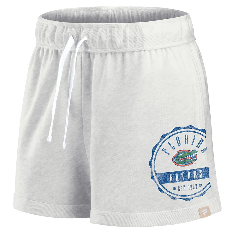 Women's Fanatics Oatmeal Florida Gators Win Badge Shorts
