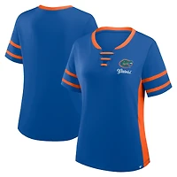 T-shirt à lacets Fanatics Royal/Orange Florida Gators Be Fearless Athena pour femme