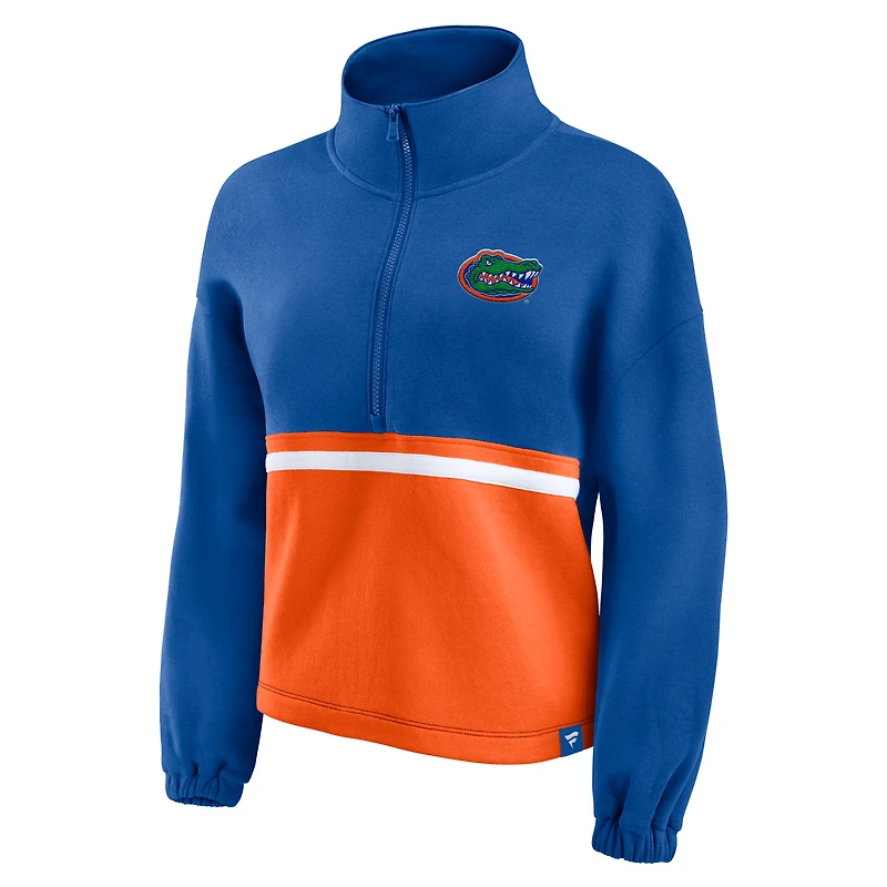 Veste polaire à demi-zip Fanatics Royal Florida Gators pour femmes