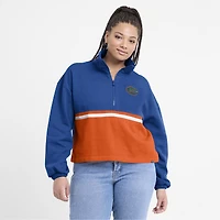 Women's Fanatics Royal Florida Gators Fleece Half-Zip Jacket
