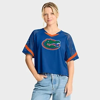 Women's Fanatics Royal Florida Gators Oversized Raglan V-Neck Fashion Jersey