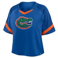 Women's Fanatics Royal Florida Gators Oversized Raglan V-Neck Fashion Jersey