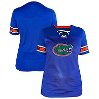 T-shirt à lacets avec empiècement en maille et lacets, grande taille, Fanatics Royal Florida Gators pour femmes