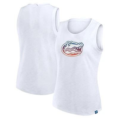 Women's Fanatics White Florida Gators Activate Slub Tank Top