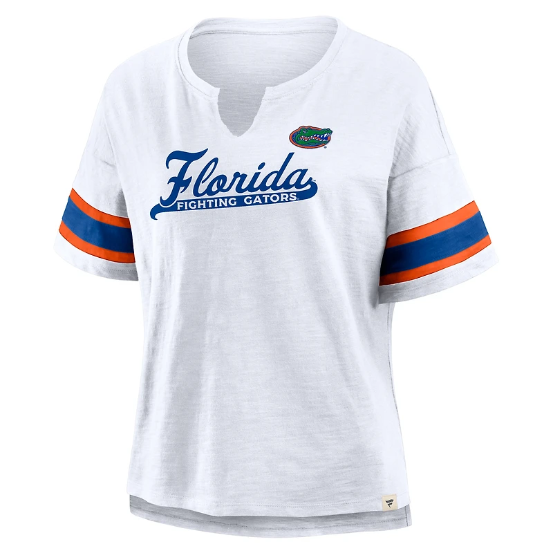 Women's Fanatics White Florida Gators Hometown Premium Script T-Shirt