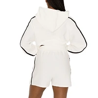 Women's Gameday Couture Cream Florida Gators Down, Set, Go Pullover Hoodie and Shorts Set
