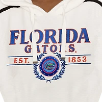 Women's Gameday Couture Cream Florida Gators Down, Set, Go Pullover Hoodie and Shorts Set