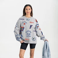 Sweat-shirt en molleton gris Gameday Couture pour femme, motif Always On Repeat des Florida Gators