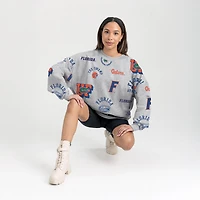 Sweat-shirt en molleton gris Gameday Couture pour femme, motif Always On Repeat des Florida Gators