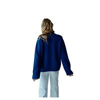 Women's Gameday Social Royal Florida Gators Chenille Turtleneck Sweater