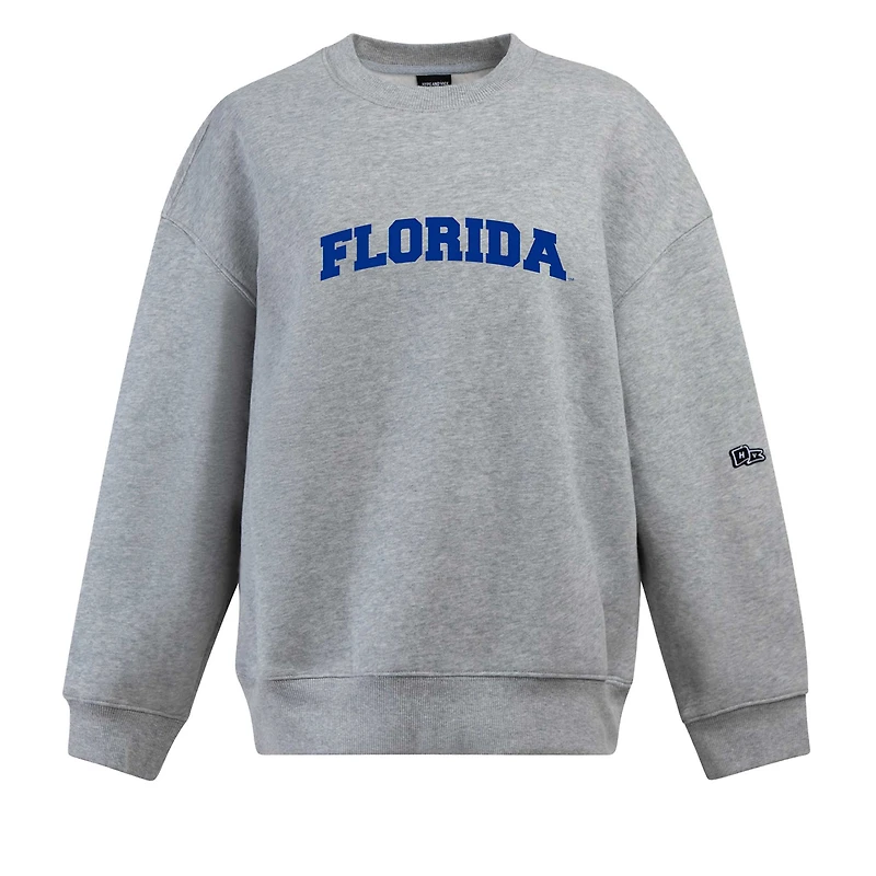 Women's Hype and Vice Heather Gray Florida Gators Offside Pullover Sweatshirt
