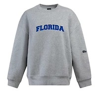 Women's Hype and Vice Heather Gray Florida Gators Offside Pullover Sweatshirt