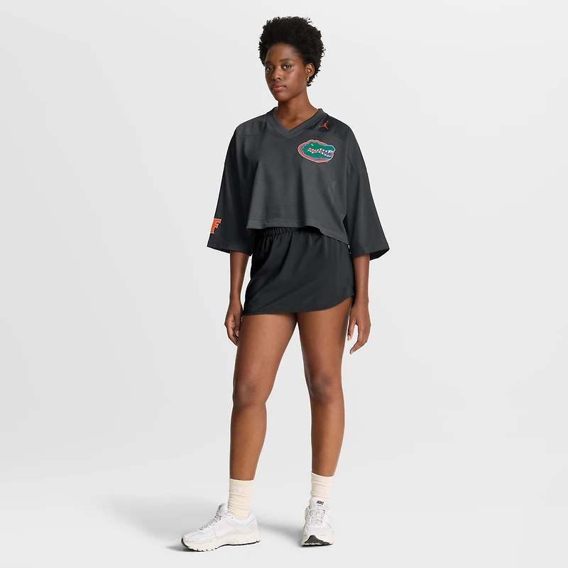 Maillot court en maille Dri-FIT noir Jordan Brand pour femme des Florida Gators