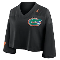 Maillot court en maille Dri-FIT noir Jordan Brand pour femme des Florida Gators