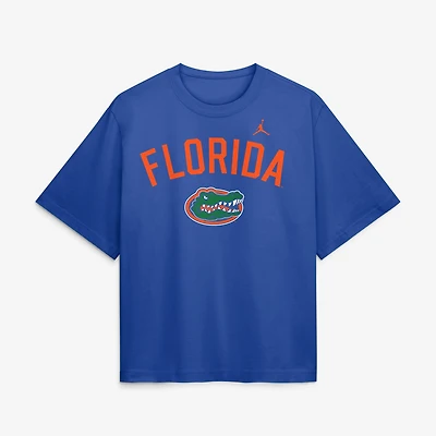 Women's Jordan Brand Royal Florida Gators Arch Logo Boxy T-Shirt