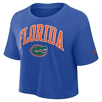 Women's Jordan Brand Royal Florida Gators Athletic Prep Arch Dri-FIT Cropped T-Shirt