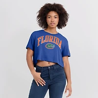 Women's Jordan Brand Royal Florida Gators Athletic Prep Arch Dri-FIT Cropped T-Shirt