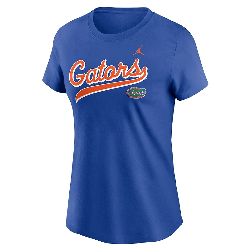 Women's Jordan Brand Royal Florida Gators Local Script T-Shirt