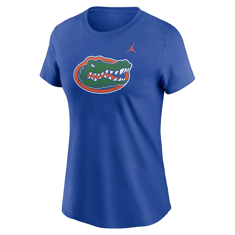 T-shirt Jordan Brand Royal Florida Gators Primetime pour femme avec logo