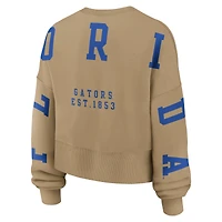 Sweat-shirt surdimensionné Phoenix 2-Hit pour femme Jordan Brand Tan des Florida Gators