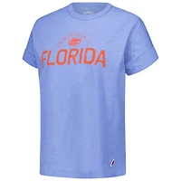 Women's League Collegiate Wear Royal Florida Gators Slub Rolled Cuff T-Shirt