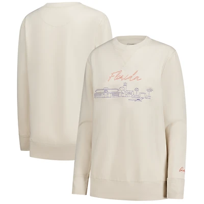 Women's  Natural Florida Gators Campus Vintage Wash Fleece Sweatshirt