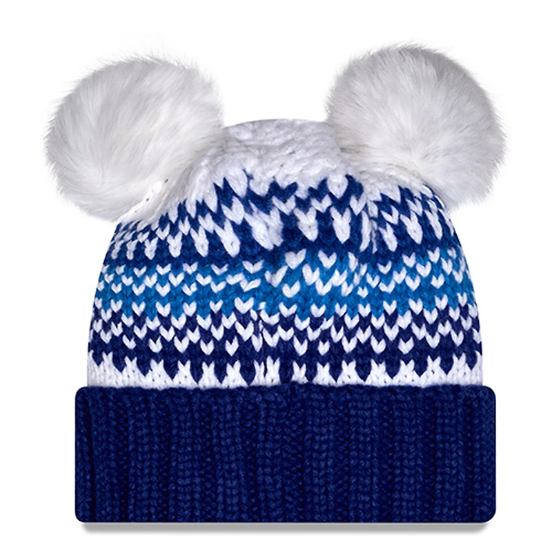 Women's New Era  Royal Florida Gators Double Pom & Print Cuffed Knit Hat