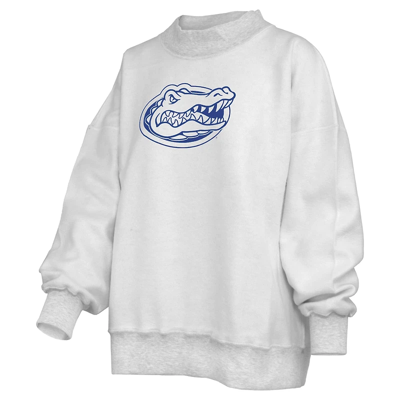 Women's Pressbox  Heather Gray Florida Gators Reversible Sweatshirt